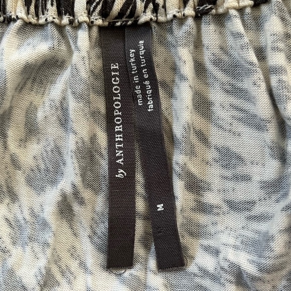 Anthropologie Top Cascais Off Shoulder Leopard Print Knit Long Sleeve Medium - Picture 9 of 14